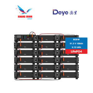 Pin Lưu Trữ Deye BOS-W 51.2V 100Ah, công suất 5.12kWh