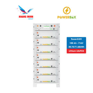 Hệ thống pin Lithium Tower-X-HV 100Ah – 716V, công suất 30.72–71.68kWh